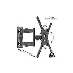 Nb North Bayou P4 32"–55" Vesa Ultra Ince Lcd Led Tv/monitör Hareketli Duvar Askı Aparatı