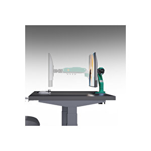 Nb Ergonomic Nb F80 17-30" Amortisörlü 2-9 Kg Monitör Standı Zeytin Yeşili