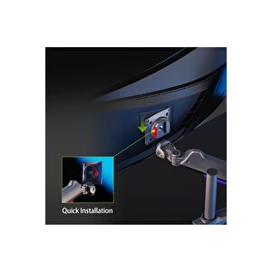 North Bayou G80-gaming , 2-20 Kg , 32"-60" Uyumlu, Rgb Aydınlatmalı, Oyuncu Monitör Standı