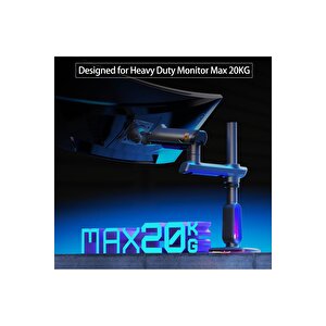 North Bayou G80-gaming , 2-20 Kg , 32"-60" Uyumlu, Rgb Aydınlatmalı, Oyuncu Monitör Standı