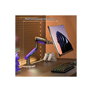 North Bayou G60-gaming , 2-20 Kg , 32"-60" Uyumlu, Rgb Aydınlatmalı, Oyuncu Monitör Standı
