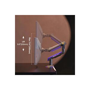 North Bayou G60-gaming , 2-20 Kg , 32"-60" Uyumlu, Rgb Aydınlatmalı, Oyuncu Monitör Standı