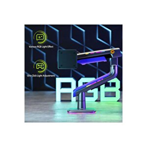 North Bayou G60-gaming , 2-20 Kg , 32"-60" Uyumlu, Rgb Aydınlatmalı, Oyuncu Monitör Standı