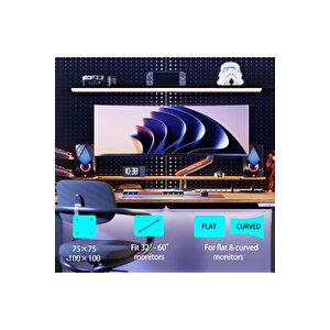 North Bayou L50-gaming , 2-20 Kg , 32"-60" Uyumlu, Rgb Aydınlatmalı, Oyuncu Monitör Standı