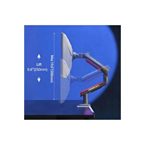 North Bayou L50-gaming , 2-20 Kg , 32"-60" Uyumlu, Rgb Aydınlatmalı, Oyuncu Monitör Standı