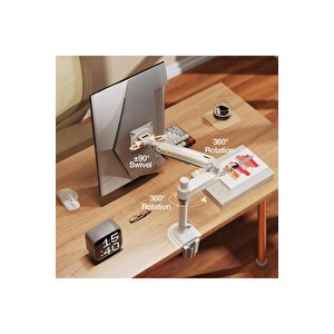 Nb H100 17"-30" Monitör Tutucu Kol Amortisörlü 2-9 Kg Vesa Monitör Standı (beyaz)