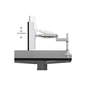 Nb H100 17"-30" Monitör Tutucu Kol Amortisörlü 2-9 Kg Vesa Monitör Standı (beyaz)