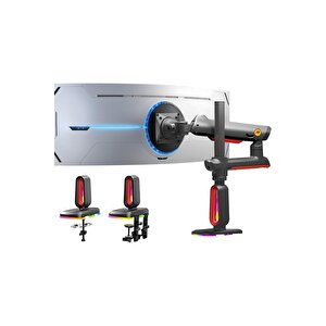 North Bayou L70-gaming , 2-20 Kg , 32"-60" Uyumlu, Rgb Aydınlatmalı, Oyuncu Monitör Standı