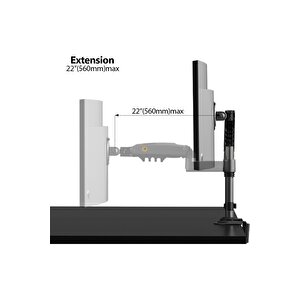 North Bayou Nb H100 17"-30" Amortisörlü Monitör Kolu 2-9 Kg Vesa Monitör Standı