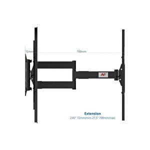 Ergoflex Nb Sp5 Büyük Ekranlar Için  75inch–110inch Profosyonel  Hareketli Tv Askı Aparatı