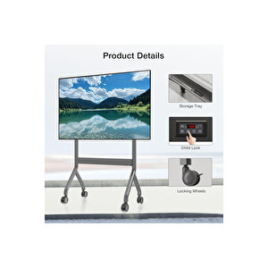 Nb Ergonomic Nb P150 Motorlu & Kumandalı 75-90inch Profosyonel Tv Standı
