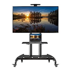 Ava1800-70-1p Düz Panel Ekranlar Için 55-90 Inch Tuv Sertifikalı Tekerlekli Tv Standı