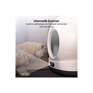 Akıllı Otomatik Kedi Tuvaleti Akıllı Mama Kabı 2 Li Kamerali Set Cb002s-qq005s Tr Garantili