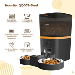 Akıllı Otomatik Kedi Tuvaleti Akıllı Mama Kabı 2 Li Set CB002S-QQ009DS  (Haustier Türkiye Garantili)