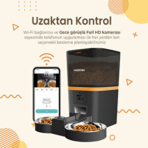 Akıllı Otomatik Kedi Tuvaleti Akıllı Mama Kabı 2 Li Set CB002S-QQ009DS  (Haustier Türkiye Garantili)