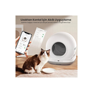 Akıllı Otomatik Kedi Tuvaleti Akıllı Mama Kabı 2 Li Set Cb001g-qq005b (haustier Türkiye Garantili)
