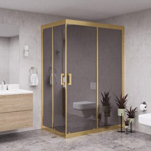 Gold Diora 6mm Reflekte Cam Dikdörgen Duşakabin 90x130 cm