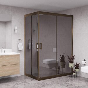 Bronze Diora 6mm Reflekte Cam Dikdörgen Duşakabin 90x140 cm