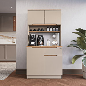 Çok Amaçlı Kahve Köşesi Dolabı Kendinden Kulplu Kapadokya K_401