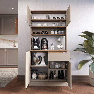 Çok Amaçlı Kahve Köşesi Dolabı Kendinden Kulplu Kapadokya K_401