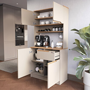 Çok Amaçlı Kahve Köşesi Dolabı Kendinden Kulplu Kapadokya K_401