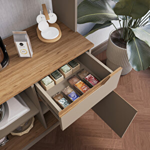 Çok Amaçlı Kahve Köşesi Dolabı Kendinden Kulplu Kapadokya K_401