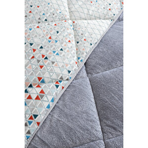 Evoria Tek Kişilik Wellsoft Yorgan Uyku Seti Lastikli Çarşaflı Yastık Kılıflı Tek Kişilik Uyku Seti Gri