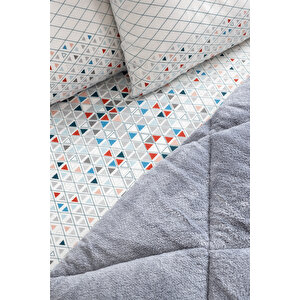 Evoria Tek Kişilik Wellsoft Yorgan Uyku Seti Lastikli Çarşaflı Yastık Kılıflı Tek Kişilik Uyku Seti