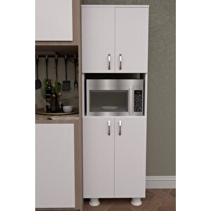 Fırın Mikro Dalga Bölmeli Alt Üst Kapaklı Çok Amaçlı Mutfak Balkon Dolabı Dört Kapaklı, One Size