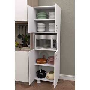 Fırın Mikro Dalga Bölmeli Alt Üst Kapaklı Çok Amaçlı Mutfak Balkon Dolabı Dört Kapaklı, One Size