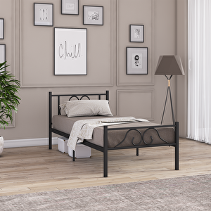 Berkin Metal Karyola Siyah Renk 90x190 cm