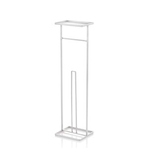Tepsili Tuvalet Kağıdı Standı Beyaz 54x15x12 Cm