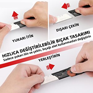 Workpro Wp211015 2-in-1 Ahşap Saplı Profesyonel Cep Çakısı & Katlanır Rötuş Maket Bıçağı + 11 Adet Yedek Bıçak