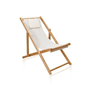 Bambu Katlanır Şezlong Sandalye