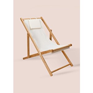 Bambu Katlanır Şezlong Sandalye