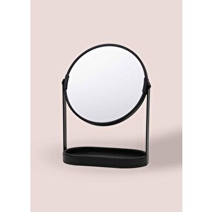 Marble Makyaj Aynası Siyah 18x10x25 Cm