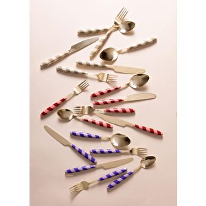 The Mia Joy Çatal Kaşık Bıçak Takımı Mor Gold 36 Parça