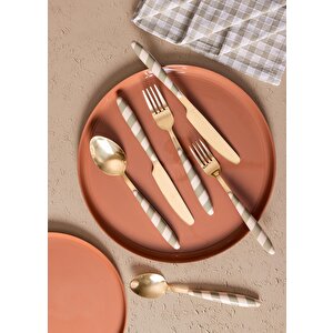 Joy Çatal Kaşık Bıçak Takımı Yeşil Gold 36 Parça