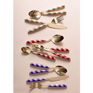 The Mia Joy Çatal Kaşık Bıçak Takımı Yeşil Gold 24 Parça