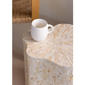 Sedef Tabure Yan Sehpa 35x35x50 Cm Tlc0128