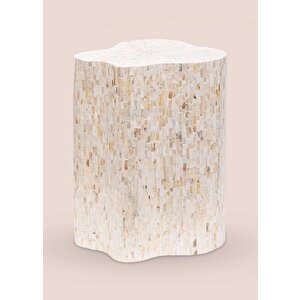 The Mia Sedef Tabure Yan Sehpa 35x35x50 Cm Tlc0128