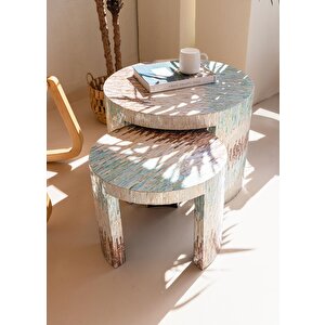 The Mia Sedef Tabure Yan Sehpa 66x48 Cm Tlc0119