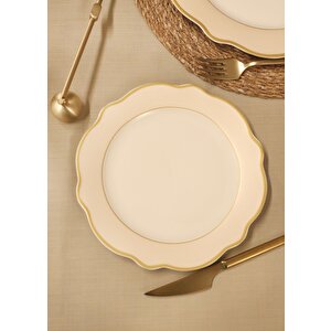 Jaswely Pasta Tabağı 6 Parça Krem 21 Cm