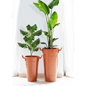Prizma Vazo Saksı Terracota 50 Cm