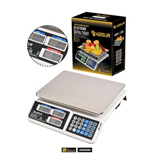 Şarjlı Akülü Fiyat Hesaplamalı 40 Kg Dijital Terazi