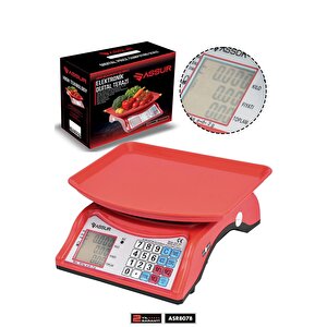 Akülü Dijital Mutfak Terazisi 2 Gr 40 Kg Şarjlı Hassas Ölçüm Tartı Hassas Terazi