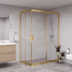 Bronze Diora 6mm Şeffaf Cam Dikdörgen Duşakabin 100x130 cm