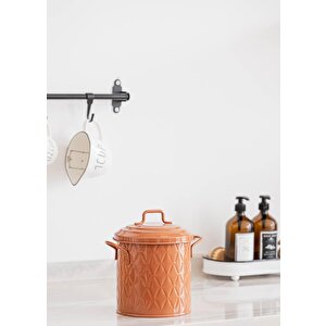 Prizma Çöp Kovası Tezgah Terracota 4 Lt