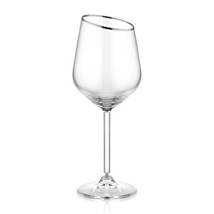 Gina Şarap Kadehi Gümüş 6lı Set