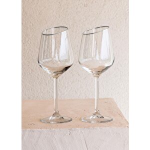 Gina Şarap Kadehi Gümüş 6lı Set